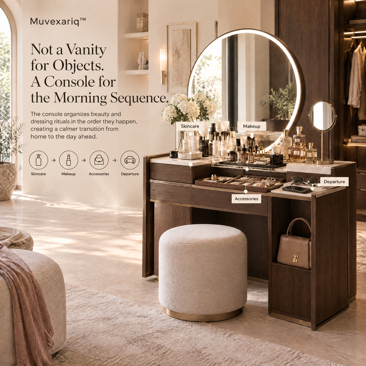 Muvexariq™ Vanity Transition Console
