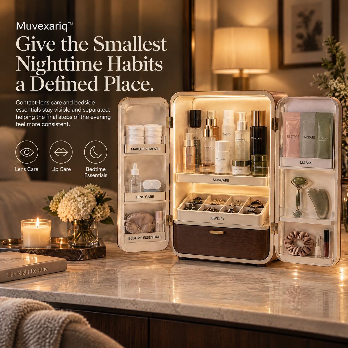 Muvexariq™ Evening Reset Beauty Cabinet