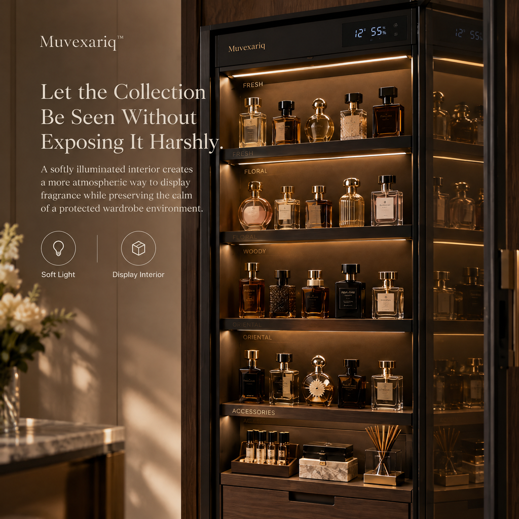 Muvexariq™ Perfume Wardrobe Climate Vault
