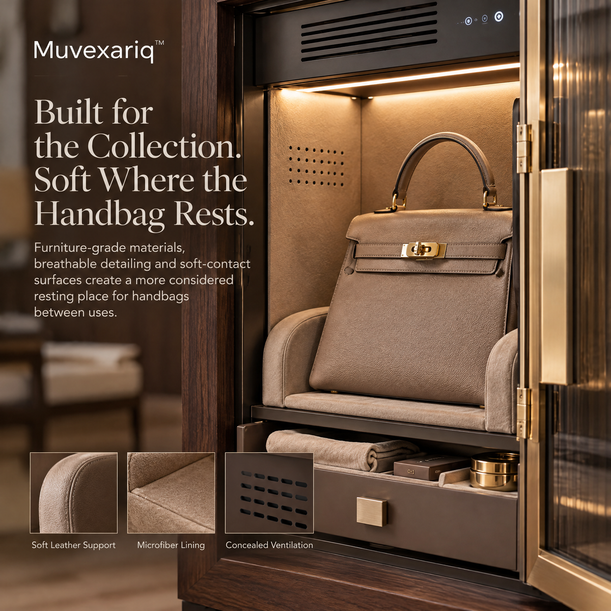 Muvexariq™ Handbag Climate &amp; Shape Vault