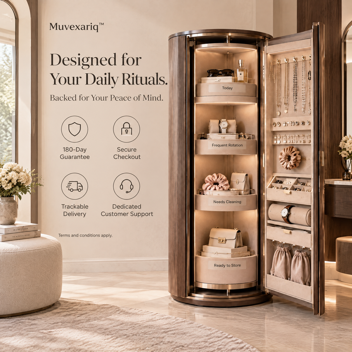 Muvexariq™ Accessory Rotation Cabinet