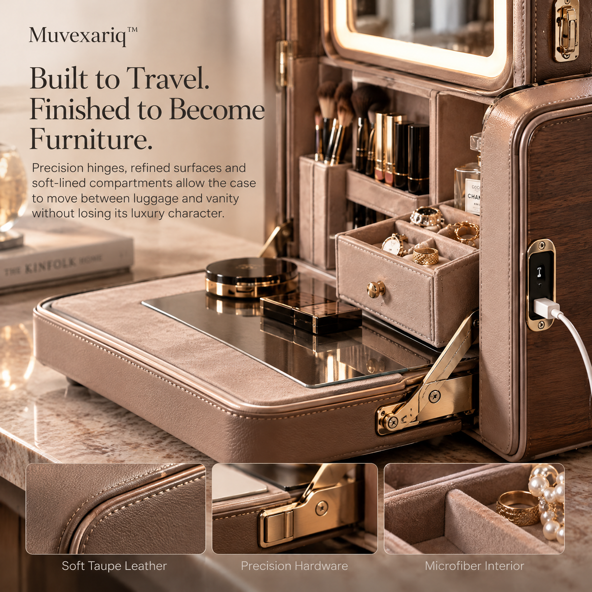 Muvexariq™ Convertible Beauty Valet Case