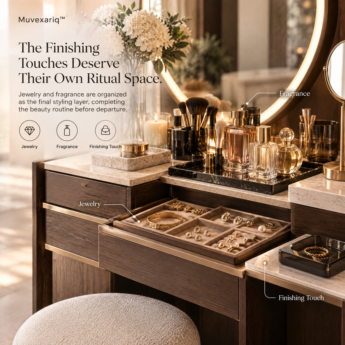 Muvexariq™ Vanity Transition Console