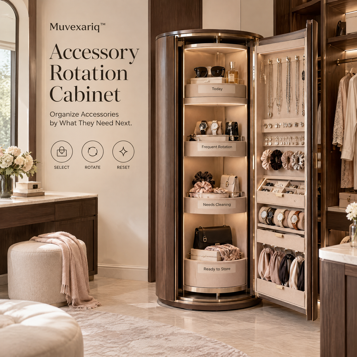 Muvexariq™ Accessory Rotation Cabinet