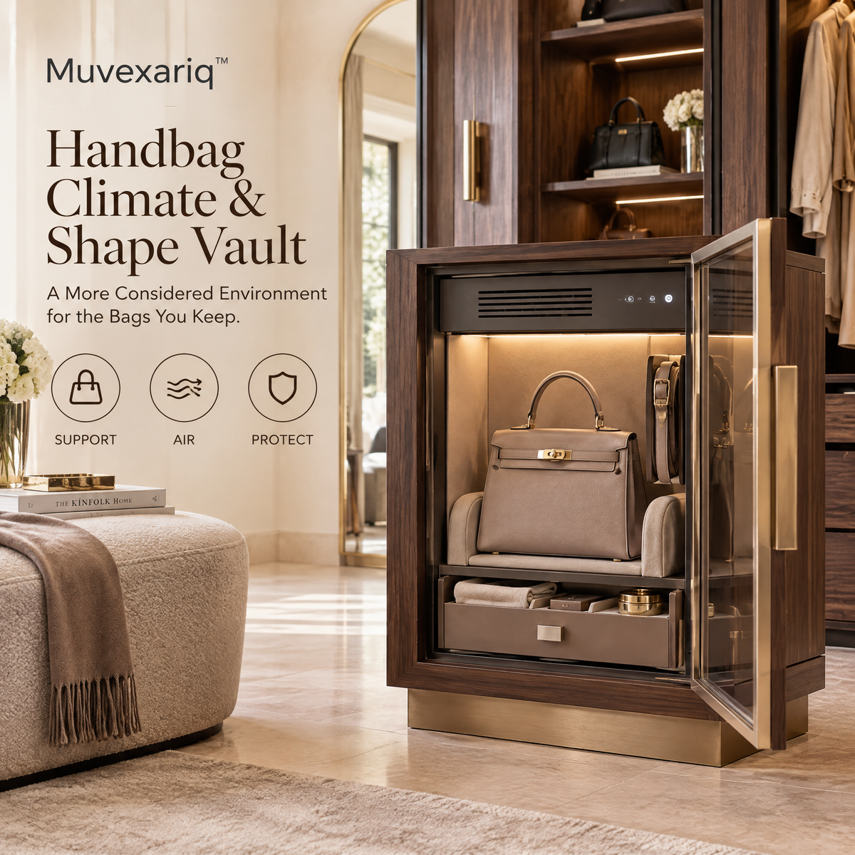 Muvexariq™ Handbag Climate &amp; Shape Vault