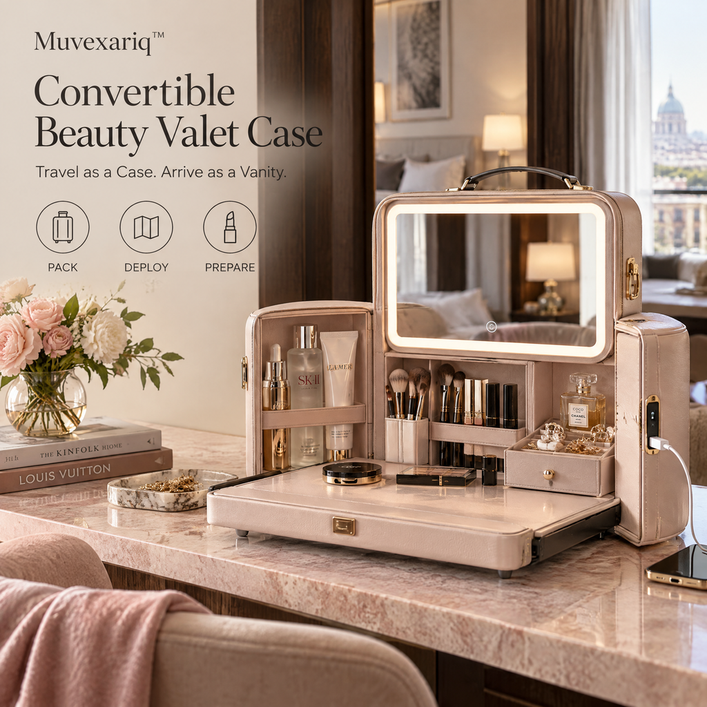 Muvexariq™ Convertible Beauty Valet Case