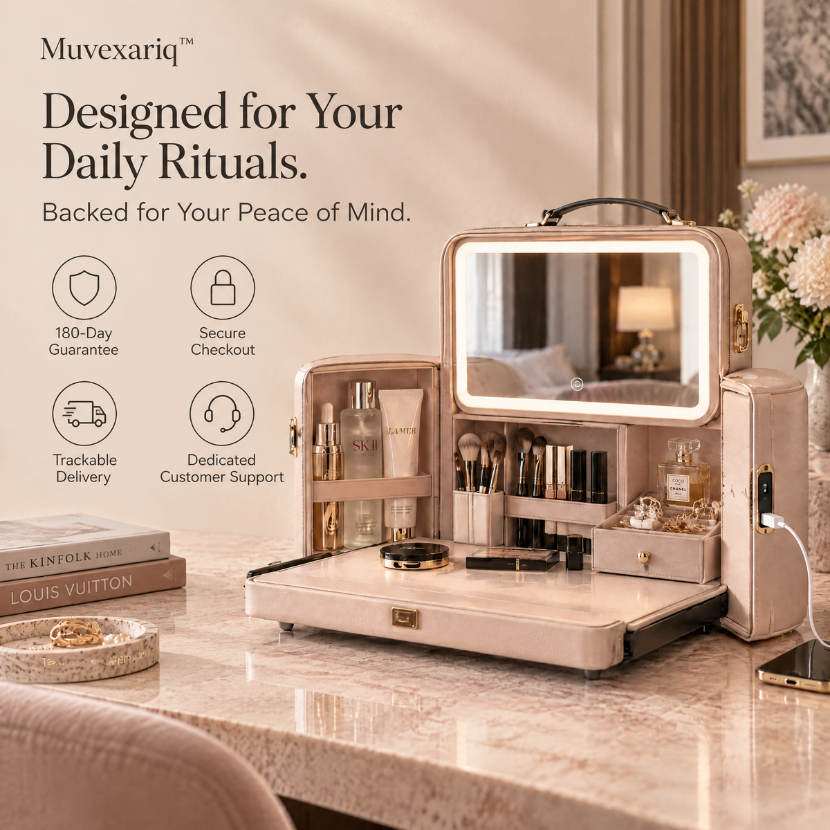 Muvexariq™ Convertible Beauty Valet Case