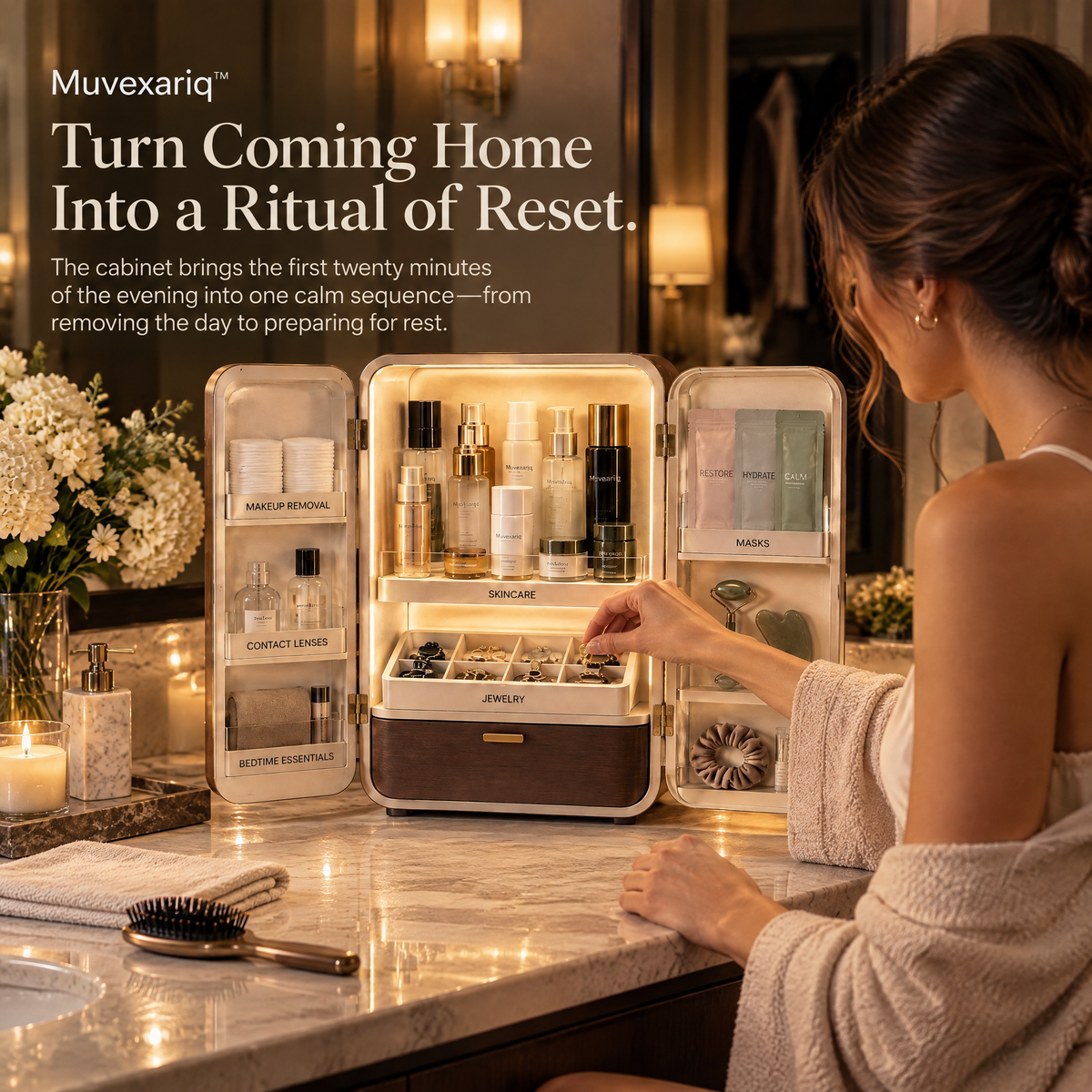 Muvexariq™ Evening Reset Beauty Cabinet