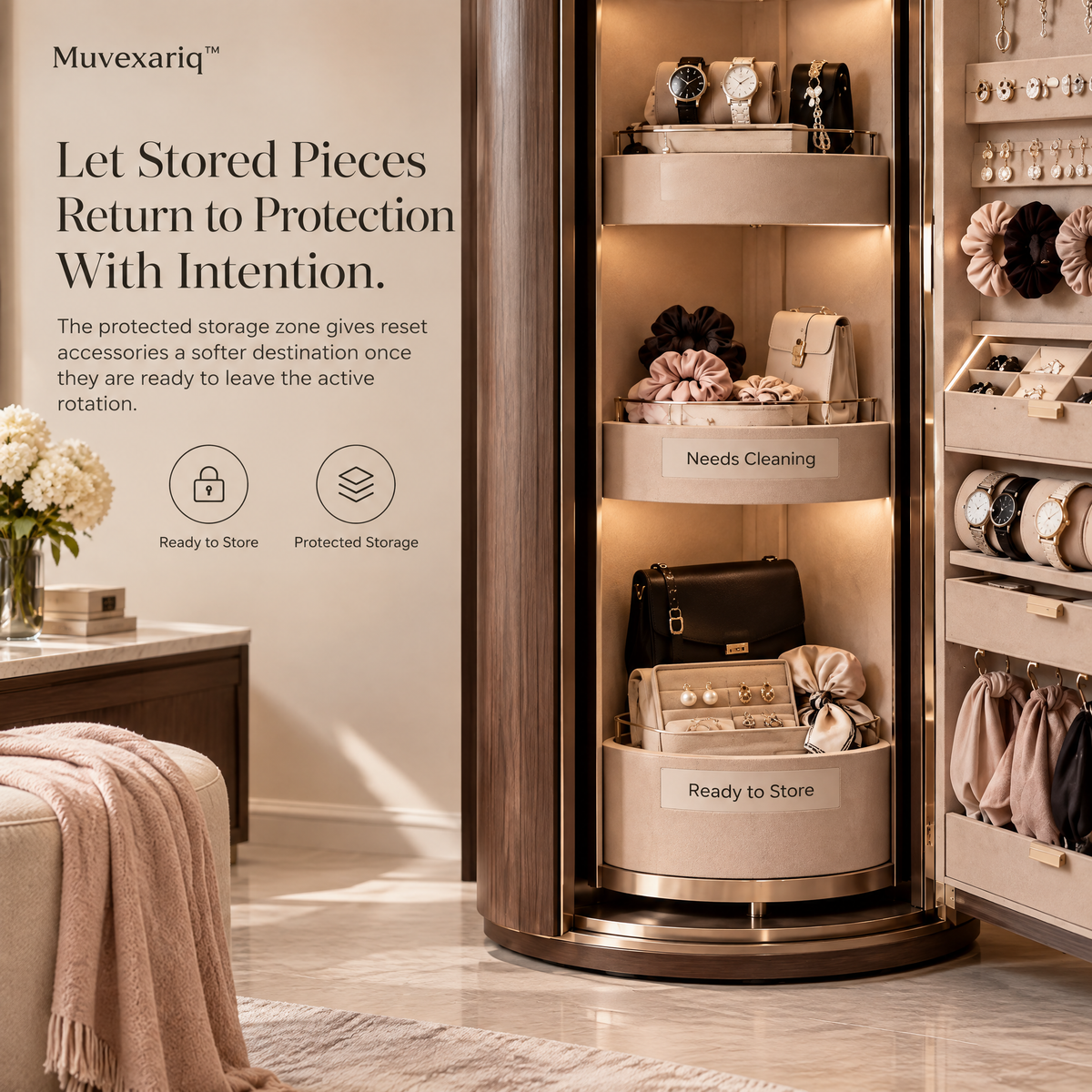 Muvexariq™ Accessory Rotation Cabinet