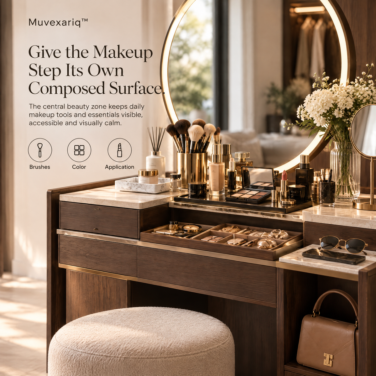 Muvexariq™ Vanity Transition Console